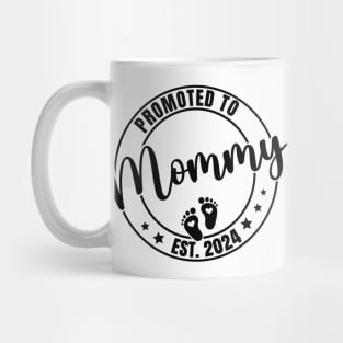 Promoted to Mommy Est. 2024 Baby Reveal to New Mom Mug